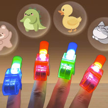 Load image into Gallery viewer, Children's Finger Projection Light Light-up Rings Cartoon Pictures Electronic Gifts Luminous Hand Ring Kids Toys
