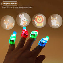 Load image into Gallery viewer, Children's Finger Projection Light Light-up Rings Cartoon Pictures Electronic Gifts Luminous Hand Ring Kids Toys
