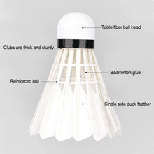 Load image into Gallery viewer, 12PCS Angnet Entertainment Grade Badminton Beatable Durable Outdoor Games Entertainment Training Duck Feather Badminton
