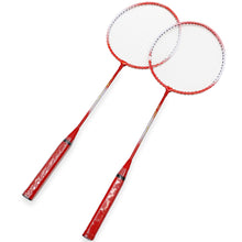 Load image into Gallery viewer, Badminton Racket Set For Beginners Beatable Durable Iron Alloy Training Racket With 3 Nylon Badminton And Racket Bag
