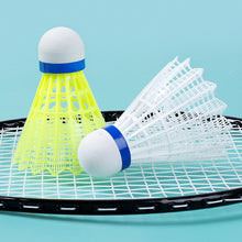 Load image into Gallery viewer, 12PCS Nylon Badminton Cork Ball Head Hollow Ball Skirt Durable Windproof Recreational Training Special Ball
