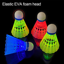 Load image into Gallery viewer, 1PC LED Luminous Nylon Badminton Elastic Foam Ball Head Durable Windproof Recreational Training Special Ball
