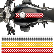 Load image into Gallery viewer, 50cm/20inch Motorcycle Checkered Racing Stripes Tank Decals Decoration Stickers DIY Fuel Tank Sticker Waterproof Accessories
