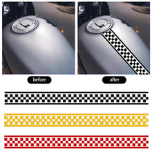 Load image into Gallery viewer, 50cm/20inch Motorcycle Checkered Racing Stripes Tank Decals Decoration Stickers DIY Fuel Tank Sticker Waterproof Accessories
