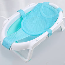 Load image into Gallery viewer, 5 Buckles Adjustable Baby Bath Cushion Bed Newborn Bathtub Net Infant Bath Supporter Mat Anti-Slip Bathing Tub Pillow Nonslip Shower Cradle for 0-2Years
