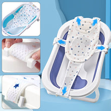 Load image into Gallery viewer, 5 Buckles Adjustable Baby Bath Cushion Bed Newborn Bathtub Net Infant Bath Supporter Mat Anti-Slip Bathing Tub Pillow Nonslip Shower Cradle for 0-2Years
