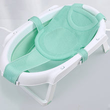 Load image into Gallery viewer, 5 Buckles Adjustable Baby Bath Cushion Bed Newborn Bathtub Net Infant Bath Supporter Mat Anti-Slip Bathing Tub Pillow Nonslip Shower Cradle for 0-2Years

