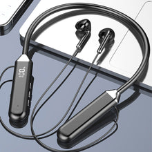 Load image into Gallery viewer, BNR Neckband 5.2 Bluetooth Headphones Extra Long Standby Stereo Noise Reduction Earplug Sports Headphones With Digital Display
