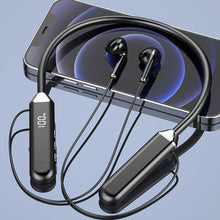 Load image into Gallery viewer, BNR Neckband 5.2 Bluetooth Headphones Extra Long Standby Stereo Noise Reduction Earplug Sports Headphones With Digital Display
