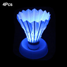 Load image into Gallery viewer, 4PCS LED Night Luminoust Badminton Beatable Durable Training Special Badminton Outdoor Sports Entertainment Goose Feather Ball
