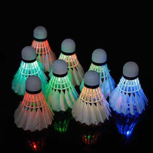 Load image into Gallery viewer, 4PCS LED Night Luminoust Badminton Beatable Durable Training Special Badminton Outdoor Sports Entertainment Goose Feather Ball

