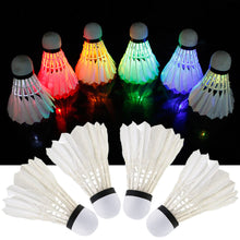 Load image into Gallery viewer, 1PC LED Night Luminoust Badminton Beatable Durable Training Special Badminton Outdoor Sports Entertainment Goose Feather Ball
