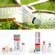 Load image into Gallery viewer, 3PCS/6PCS Duck Feather Badminton Cork Ball Head Beatable Stabilize Match Training Special Badminton
