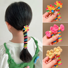 Load image into Gallery viewer, Girls Telephone Wire Line Ponytail Holder Rubber Band Elastic Hair Band DIY Bowknot Braided Phone Cord Straight Hair Tie Hair Rope
