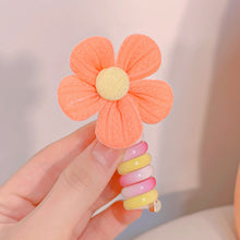 Load image into Gallery viewer, Girls Telephone Wire Line Ponytail Holder Rubber Band Elastic Hair Band DIY Bowknot Braided Phone Cord Straight Hair Tie Hair Rope
