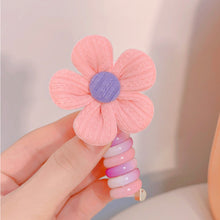 Load image into Gallery viewer, Girls Telephone Wire Line Ponytail Holder Rubber Band Elastic Hair Band DIY Bowknot Braided Phone Cord Straight Hair Tie Hair Rope
