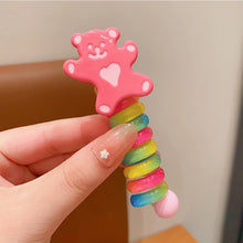 Load image into Gallery viewer, Girls Telephone Wire Line Ponytail Holder Rubber Band Elastic Hair Band DIY Bowknot Braided Phone Cord Straight Hair Tie Hair Rope
