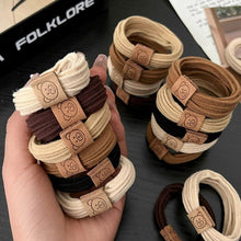 Load image into Gallery viewer, 5PCS Korean Fashion Cute Bear Hair Rope High Elastic Durable Rubber Band Simple Hair Ring Hair Accessories
