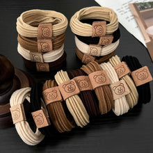 Load image into Gallery viewer, 5PCS Korean Fashion Cute Bear Hair Rope High Elastic Durable Rubber Band Simple Hair Ring Hair Accessories

