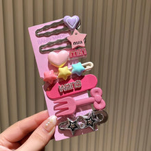 Load image into Gallery viewer, 7Pcs/Set Y2k Sweet Cool Dopamine Girl Women's Hairpin Side Hair Clip Set Designer Headwear Bangs Hairpin Headpiece Hair Accessories Hairwear Duckbill Clip
