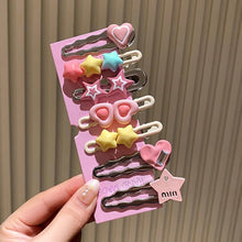 Load image into Gallery viewer, 7Pcs/Set Y2k Sweet Cool Dopamine Girl Women's Hairpin Side Hair Clip Set Designer Headwear Bangs Hairpin Headpiece Hair Accessories Hairwear Duckbill Clip
