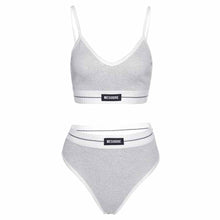 Load image into Gallery viewer, Women Seamless Bra Set Medium Waist Panties Bralette Sexy Lingerie Set Vneck Sport Brassiere Female Cotton Underwear Set
