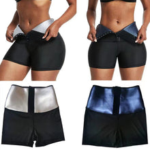 Load image into Gallery viewer, Women Thermo Body Shaper Slimming Pants Silver coating Weight Loss Waist Trainer Fat Burning Sweat Sauna Capris Leggings Shapers
