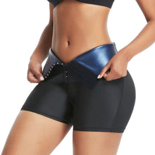 Load image into Gallery viewer, Women Thermo Body Shaper Slimming Pants Silver coating Weight Loss Waist Trainer Fat Burning Sweat Sauna Capris Leggings Shapers
