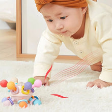 Load image into Gallery viewer, Baby Rotating Rattle Ball Grasping Activity Baby Development Toy Silicone Teether Baby Sensory Toys Montessori Toy
