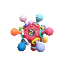 Load image into Gallery viewer, Baby Rotating Rattle Ball Grasping Activity Baby Development Toy Silicone Teether Baby Sensory Toys Montessori Toy

