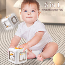 Load image into Gallery viewer, 6 in 1 Montessori Cube Toys Sensory Baby Practice Skills Toddler Busy Board Educational Learning Toys For Babies Over 6 Months

