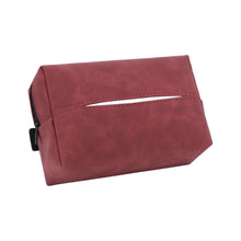 Load image into Gallery viewer, suede Leather Car Tissue Box Auto Sun Visor Seat Back Hanging Tissue Box Holder Armrest Box Paper Towel Organizer
