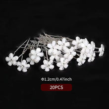 Load image into Gallery viewer, Bride's Pan Hair Fork Pin U-shaped Clip Pearl Hair Fork U-shaped Crystal Hair Clip Princess Woven Headpiece Hair Clip
