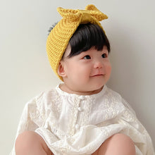 Load image into Gallery viewer, Baby Knitted Hair Band with Yarn Super Baby Hair Band Elastic Baby Headwear Wig Bangs Newborn Protective Fontanelle Hat Headband
