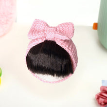 Load image into Gallery viewer, Baby Knitted Hair Band with Yarn Super Baby Hair Band Elastic Baby Headwear Wig Bangs Newborn Protective Fontanelle Hat Headband
