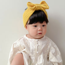 Load image into Gallery viewer, Baby Knitted Hair Band with Yarn Super Baby Hair Band Elastic Baby Headwear Wig Bangs Newborn Protective Fontanelle Hat Headband
