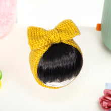 Load image into Gallery viewer, Baby Knitted Hair Band with Yarn Super Baby Hair Band Elastic Baby Headwear Wig Bangs Newborn Protective Fontanelle Hat Headband
