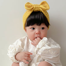 Load image into Gallery viewer, Baby Knitted Hair Band with Yarn Super Baby Hair Band Elastic Baby Headwear Wig Bangs Newborn Protective Fontanelle Hat Headband
