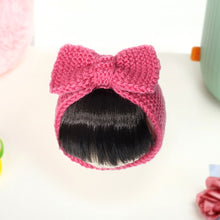 Load image into Gallery viewer, Baby Knitted Hair Band with Yarn Super Baby Hair Band Elastic Baby Headwear Wig Bangs Newborn Protective Fontanelle Hat Headband
