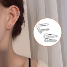 Load image into Gallery viewer, Flash Diamond Geometric Ear Clip Without Ear Hole Female Personality Ear Clip Retro Rhinestone Women Party Earclip
