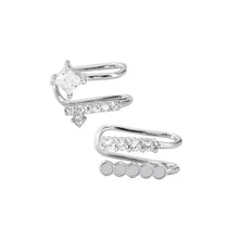 Load image into Gallery viewer, Flash Diamond Geometric Ear Clip Without Ear Hole Female Personality Ear Clip Retro Rhinestone Women Party Earclip
