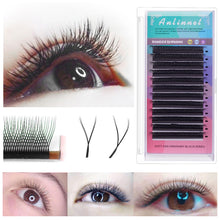 Load image into Gallery viewer, Soft Grafting Eyelashes Matte Curly Interlaced Y-shaped Eyelashes Long Thick Eye Lash Extension Beauty Makeup Tool
