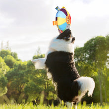 Load image into Gallery viewer, Interactive Flying Disc Dog Toy for Aggressive Chewers Training Decompress Bite Resistant Plush Handle Dog Toys with Bells Pet Supplies
