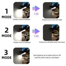 Load image into Gallery viewer, 70LED Clip-on Solar Light with Remote Control Outdoor No Drill Motion Sensor Solar Lamp IP64 Waterproof Camping Light for Fence Deck Wall Camping Tent Patio
