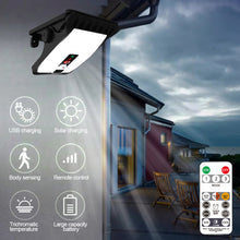 Load image into Gallery viewer, 70LED Clip-on Solar Light with Remote Control Outdoor No Drill Motion Sensor Solar Lamp IP64 Waterproof Camping Light for Fence Deck Wall Camping Tent Patio

