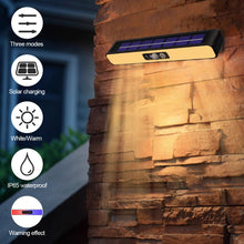 Load image into Gallery viewer, Waterproof Solar Led Lamp with Red Blue Flash Warning Light Fence Hanging Solar Warning Lamp Garden Landscape Decorative Lamp Home Outdoor Garden Solar Lighting
