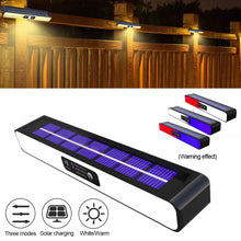 Load image into Gallery viewer, Waterproof Solar Led Lamp with Red Blue Flash Warning Light Fence Hanging Solar Warning Lamp Garden Landscape Decorative Lamp Home Outdoor Garden Solar Lighting
