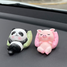 Load image into Gallery viewer, Cute Mini Animal Car Dashboard Ornaments Center Console Decoration Doll Interior Accessories Panda Pig Rabbit
