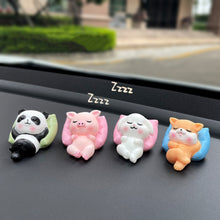 Load image into Gallery viewer, Cute Mini Animal Car Dashboard Ornaments Center Console Decoration Doll Interior Accessories Panda Pig Rabbit
