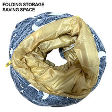 Load image into Gallery viewer, Cat Channel Soft Foldable Moon Star Kitten Luminous Tunnel Pet Collapsible Hideout Tunnel Tube with Plush Ball for Small Animals
